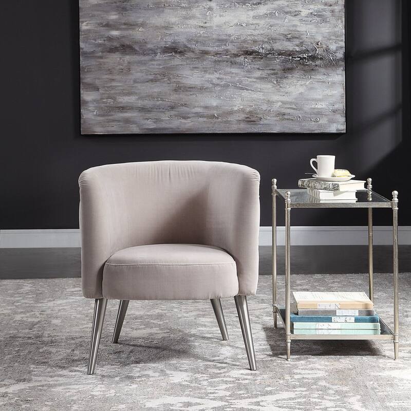 Uttermost Haider 27-3/4" Wide Wood Framed Velvet Arm Chair