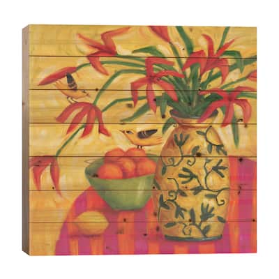 Golden Songs Print On Wood by Cindy Revell - Multi-Color