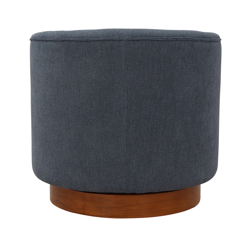 Maxine Chenille Fabric Wood Base Swivel Accent Chair by Greyson Living - 28.5"W x 28.75"D x 28"H