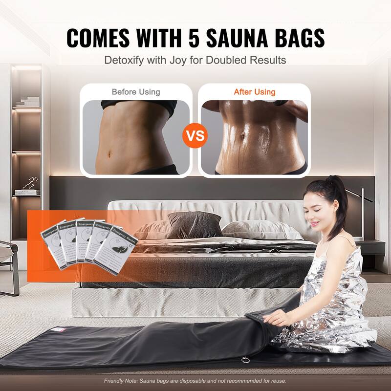 Sauna Blanket for Detoxification Therapy Stones & Carbon Fiber Heating