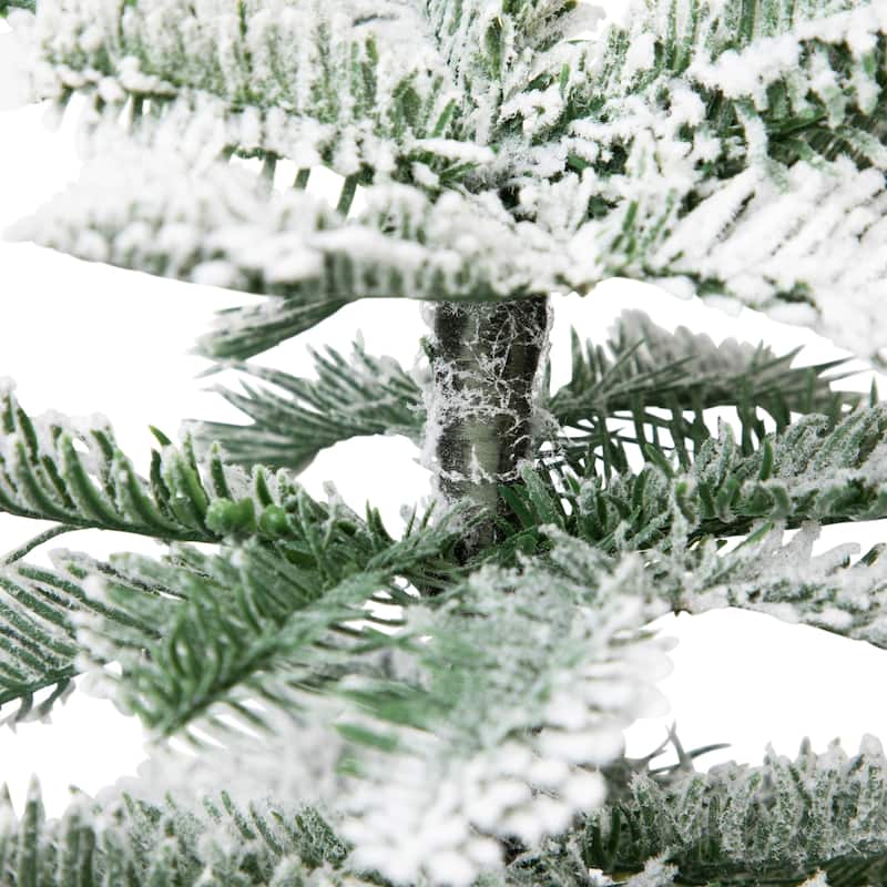 Flocked Pine Potted Artificial Christmas Tree - 28" - Unlit