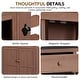 preview thumbnail 25 of 53, Extendable Solid Wood Kitchen Island with Stainless Top Drawers and Wheels