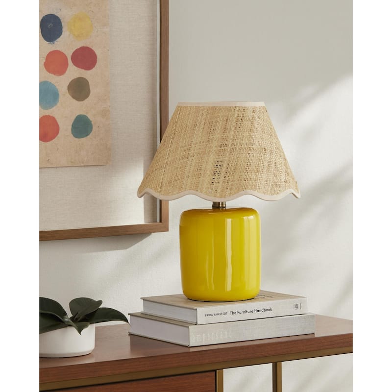 Livabliss Marivela Traditional Accent Table Lamp - Yellow