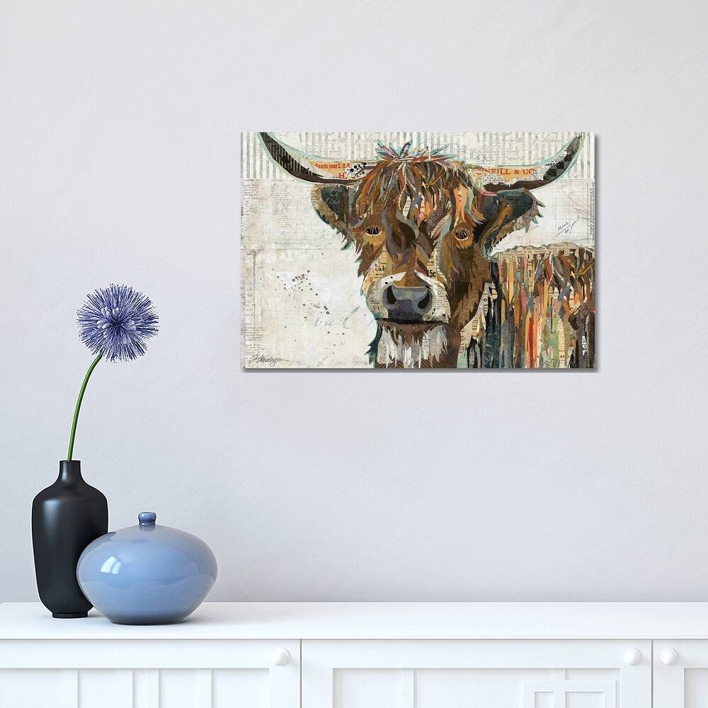 iCanvas "Colorful Highland Cow" by Traci Anderson Canvas Print