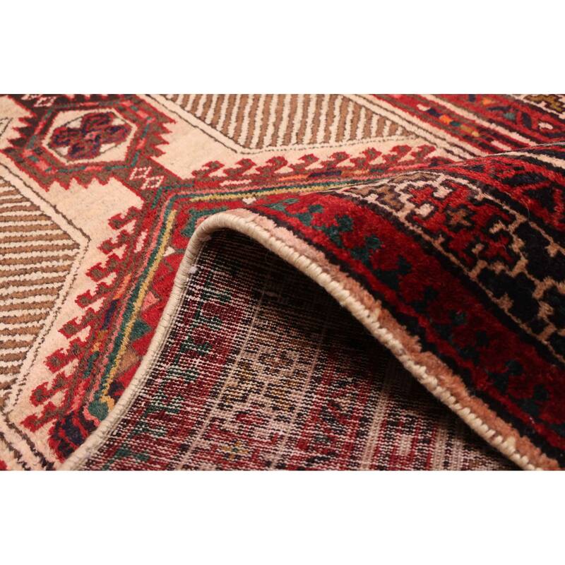 ECARPETGALLERY Hand-knotted Konya Anatolian Beige, Red Wool Rug - 3'2 x 11'5