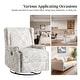 preview thumbnail 13 of 13, Linen Manual Swivel Base Recliner Chair with Footrest
