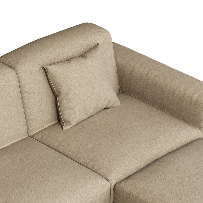 Outdoor No Assembly Patio Conversation Sets with Coffee Table, Ottoman