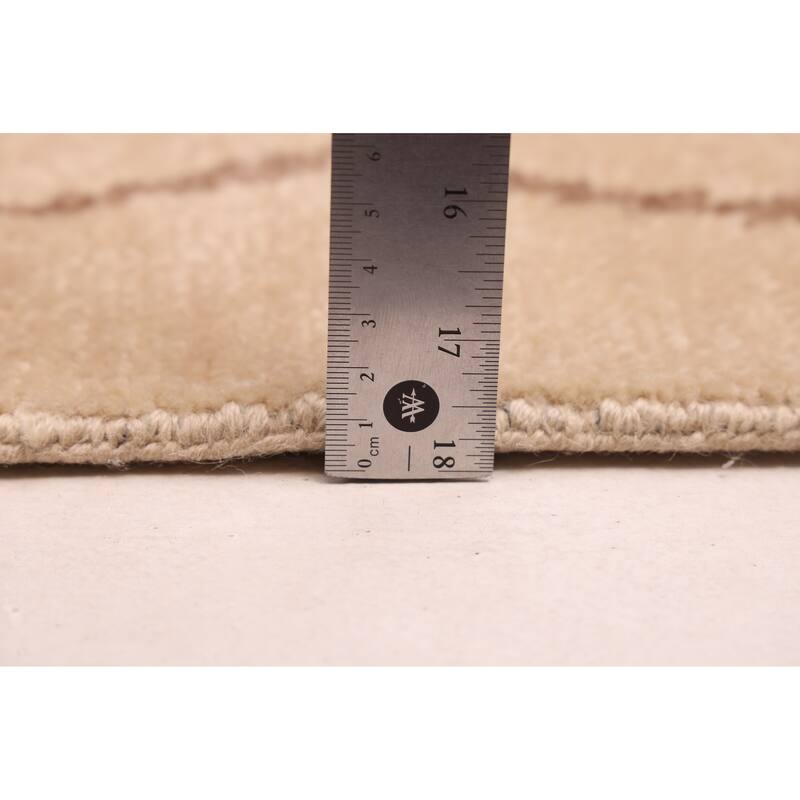 ECARPETGALLERY Hand-knotted Mystique Beige Wool Rug - 2'6 x 11'10