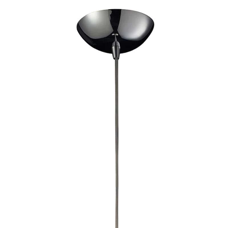 Cassandra Polished Chrome Plated Glass 8-in. Wide 1-Light Pendant - 8in W x 8in D x 9in H