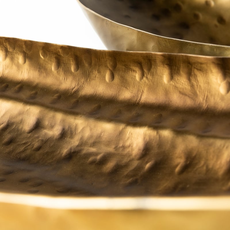 Karmen Gold Hammered Oversized Bowls (Set of 2)