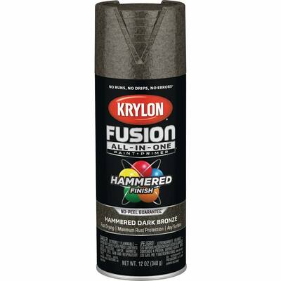 Krylon Fusion All-In-One Hammered Spray Paint & Primer, Dark Bronze - 1 Each
