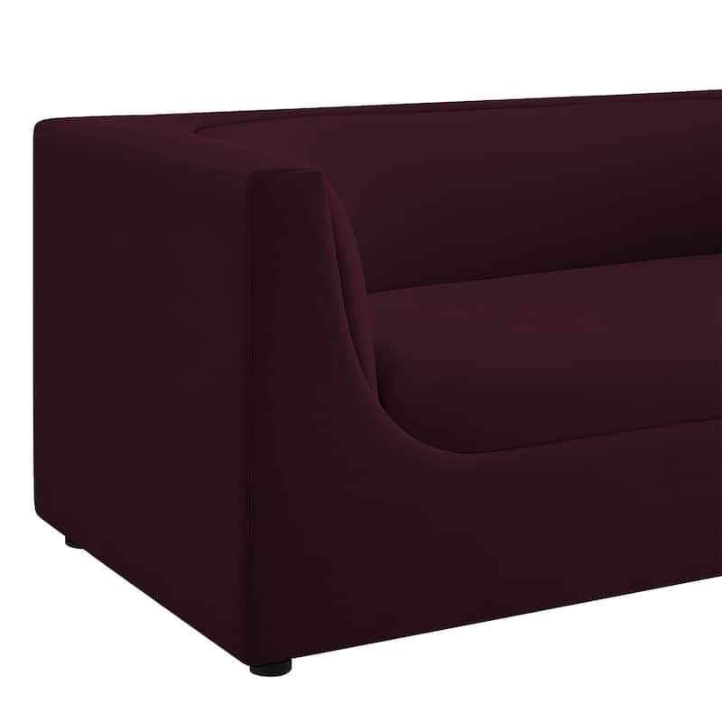 Hilda 67" Curved Back Performance Velvet Loveseat