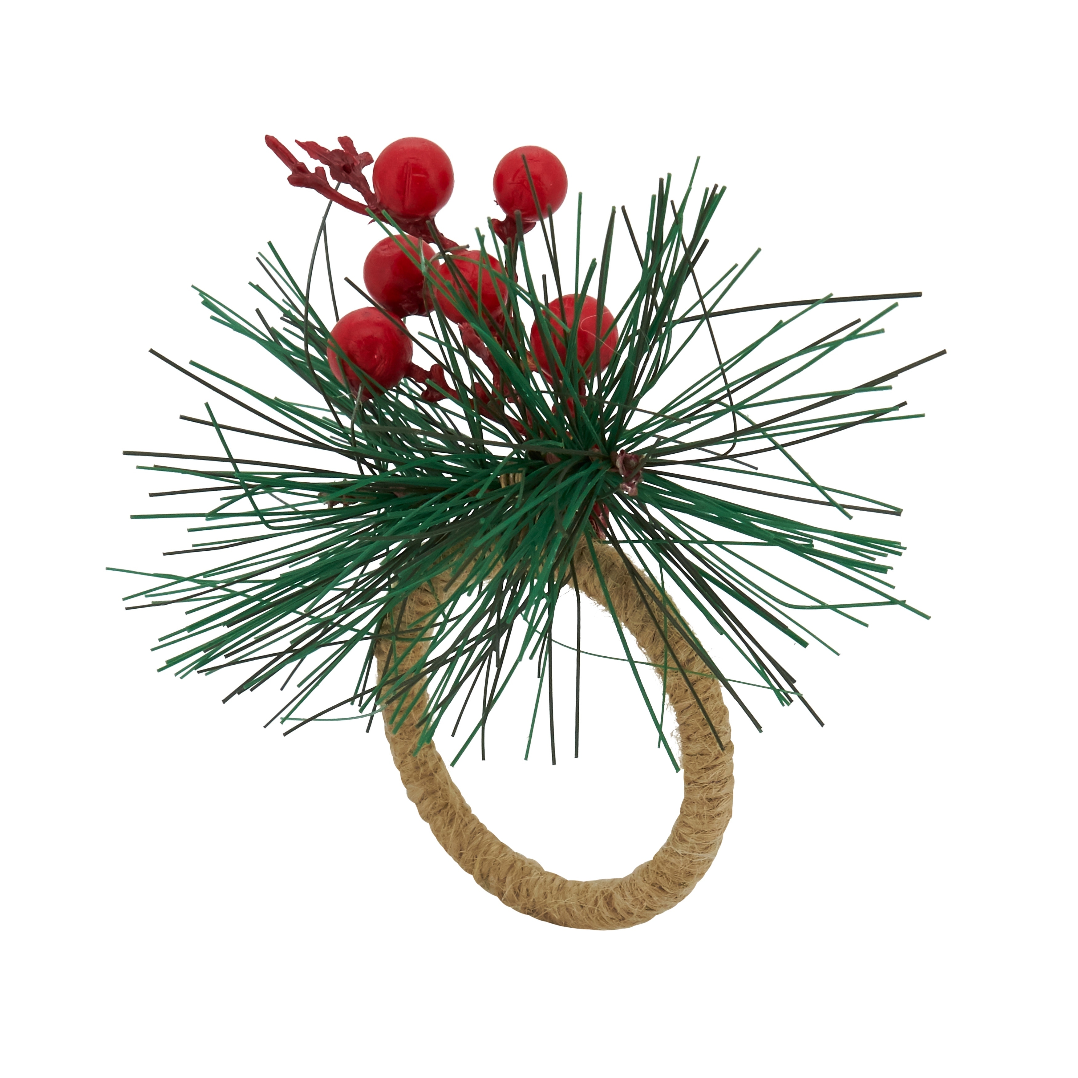 Winterberry Red Napkin Ring (Set of 4) - Multi