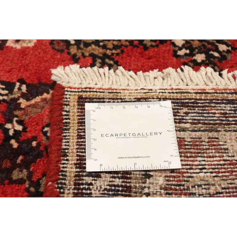 ECARPETGALLERY Hand-knotted Andelz Red Wool Rug - 3'5 x 10'2