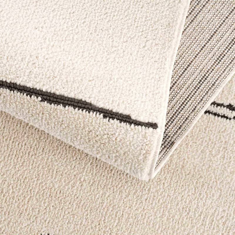 Hauteloom Munich Modern Farmhouse Bohemian Neutral Area Rug