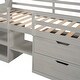 preview thumbnail 13 of 17, Twin size Loft Bed with Two Shelves and Two Drawers, Grey