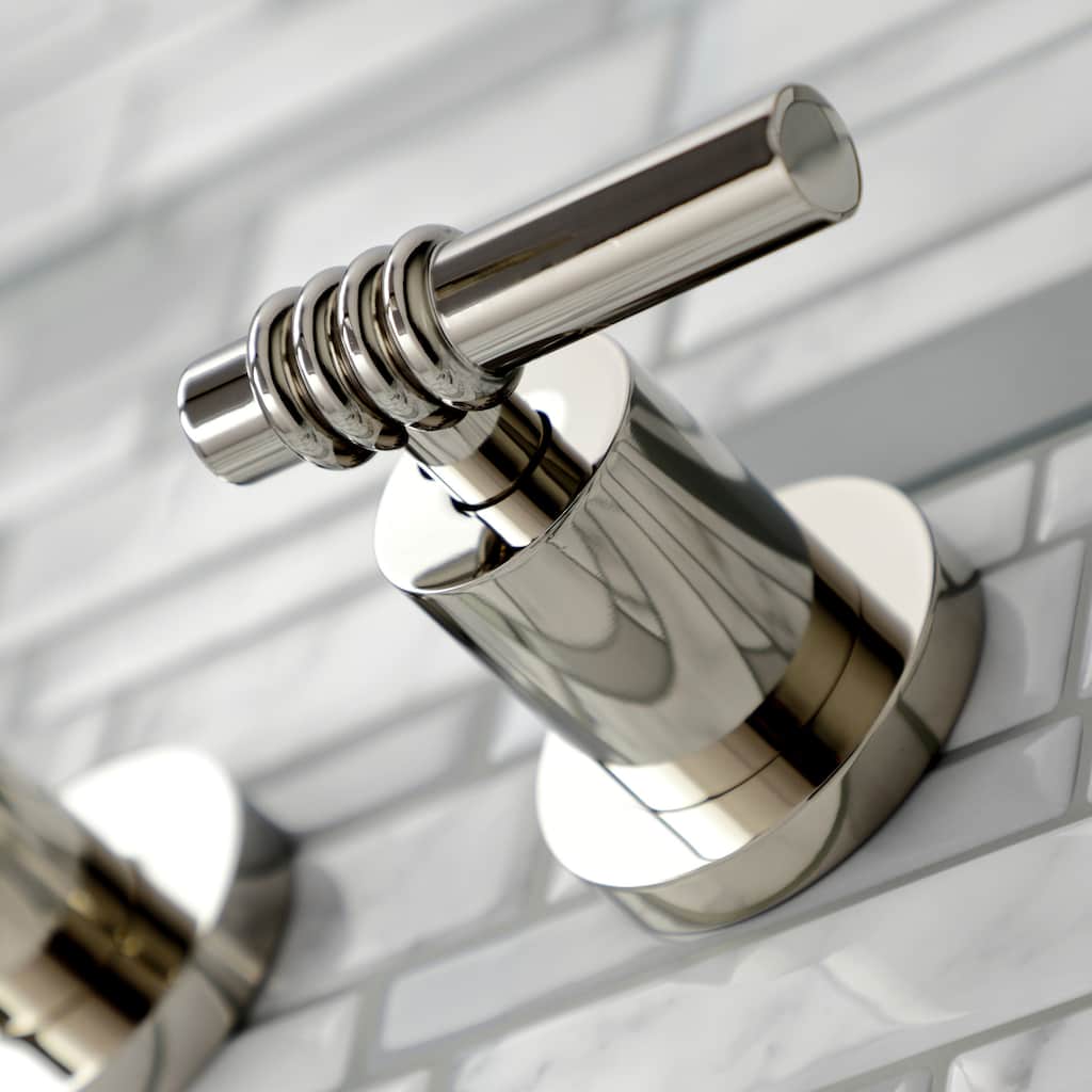 Milano Two-Handle 3-Hole Wall Mount Bathroom Faucet