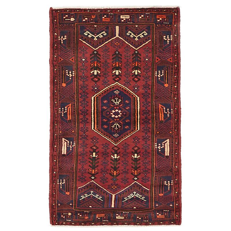 ECARPETGALLERY Hand-knotted Andelz Dark Red Wool Rug - 3'2 x 5'5