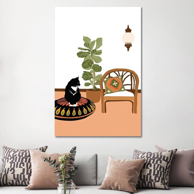 iCanvas "Boho Cat" by Ceyda Alasar Canvas Print