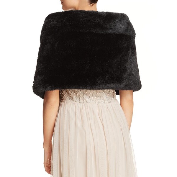adrianna papell faux fur wrap