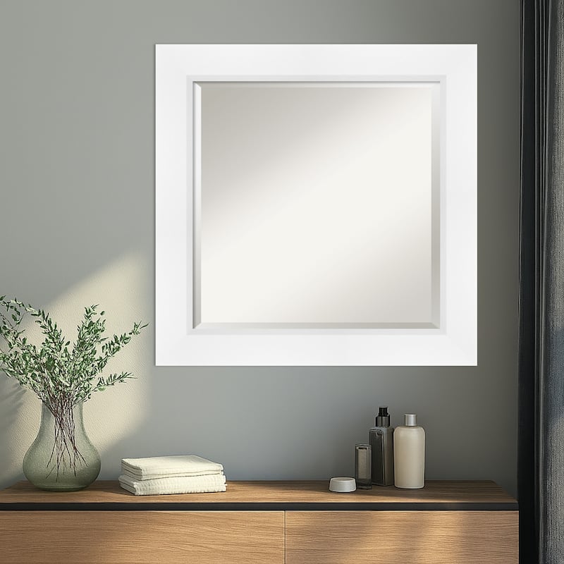Sloped Beveled Framed Wall Mirror