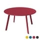 preview thumbnail 7 of 33, Clihome Weather Resistant Round Steel Patio Large Coffee Table Red