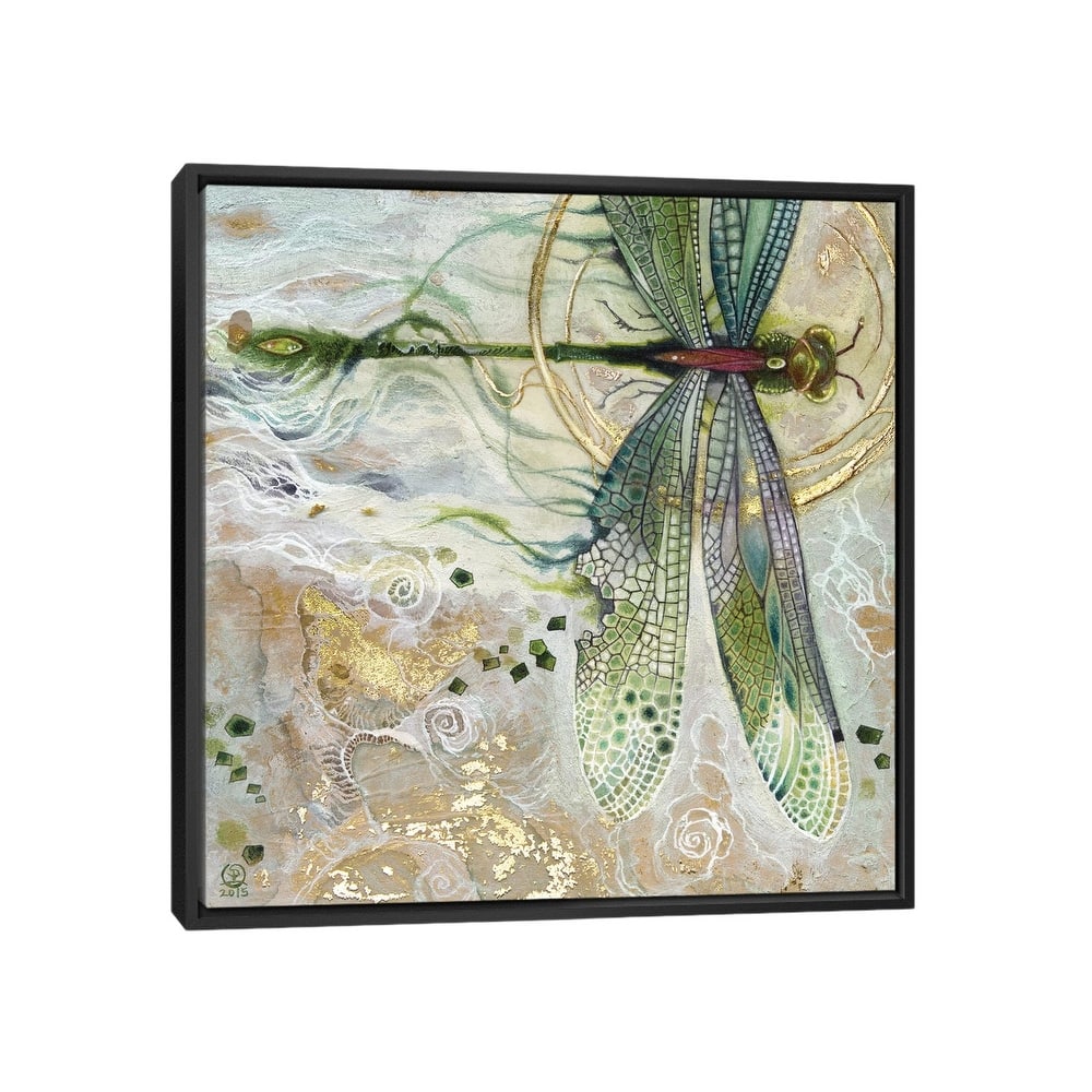 iCanvas "Damsel Fly II" by Stephanie Law Framed Canvas Print