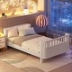 preview thumbnail 20 of 34, Full or Twin Size Wood Low Profile Kids Platform Bed Frame with Rails
