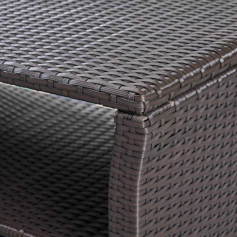 St. Lucia Outdoor Wicker Coffee Table by Christopher Knight Home
