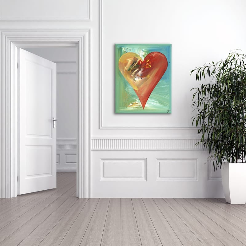 'India' Heartwork Wrapped Canvas Wall Art