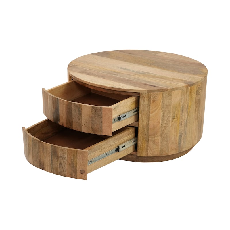 Carolina Living Christa 2-Drawer 30" Round Coffee Table