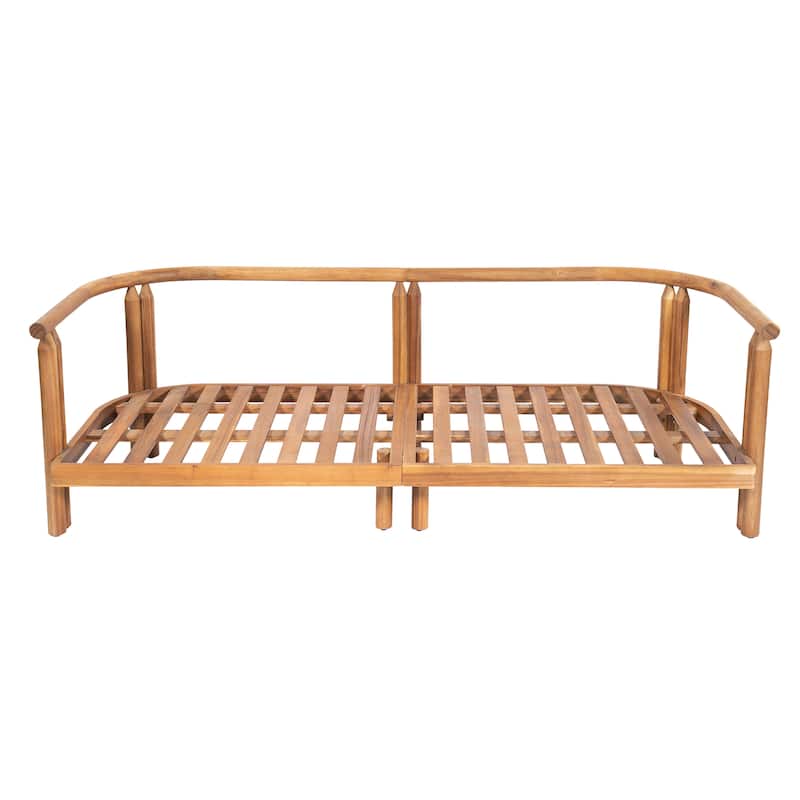 Christopher Knight Home - Outdoor Acacia Wood 3-Seater Sofa with Cushions