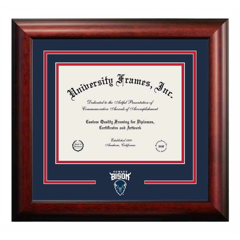 Howard University Bisons 11w x 8.5h Spirit Diploma Frame