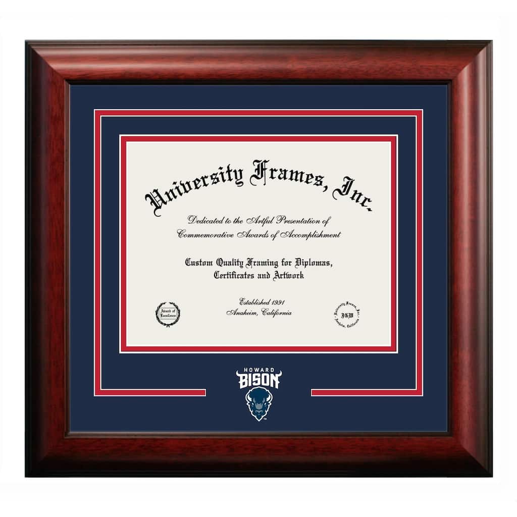 Howard University Bisons 11w x 8.5h Spirit Diploma Frame