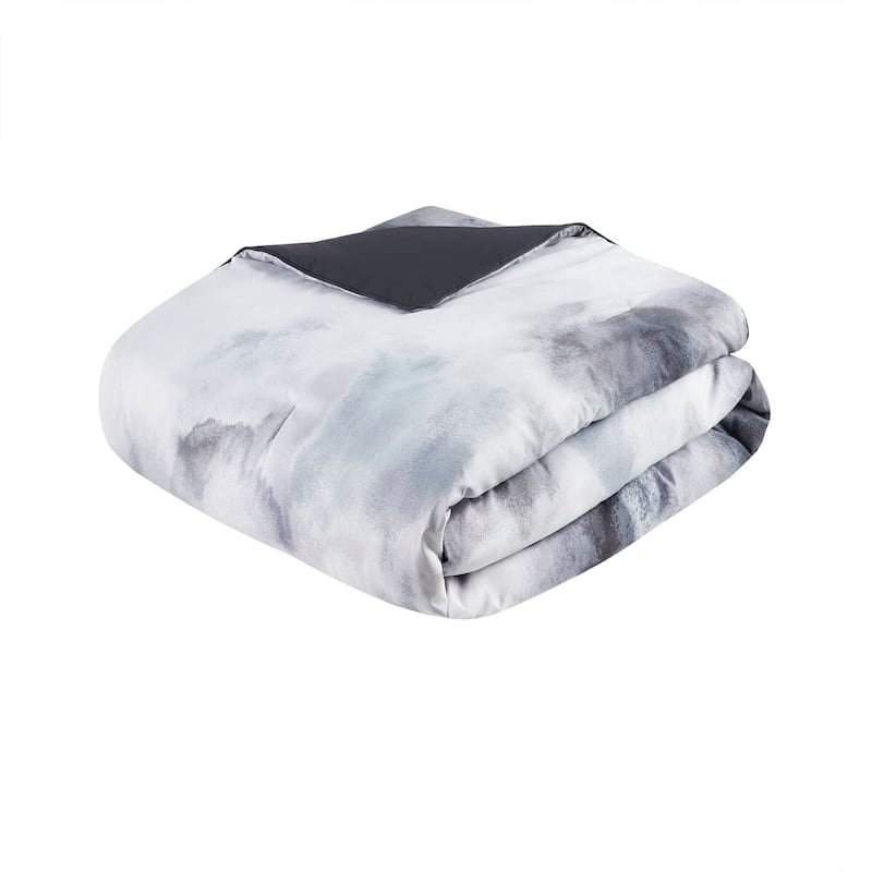 Intelligent Design Karissa Watercolor Tie Dye Printed Comforter Set with Throw Pillow