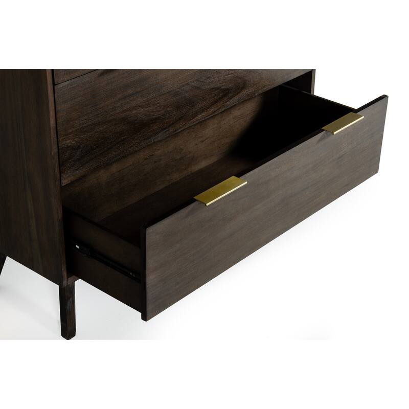 Modrest Daisy Mid-Century Dark Acacia Chest
