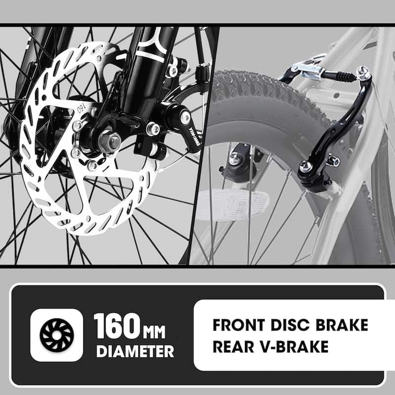 Ecarpat 20 Inch Kids Bike, Boys Girls Mountain Bike Ages 8-12, 7 Speed Teenager Bicycles, Front Suspension Disc U Brake