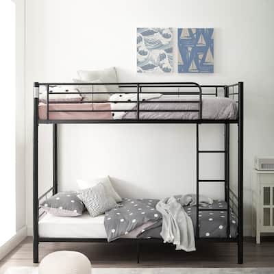 Middlebrook Abner Black Metal Twin over Twin Bunk Bed