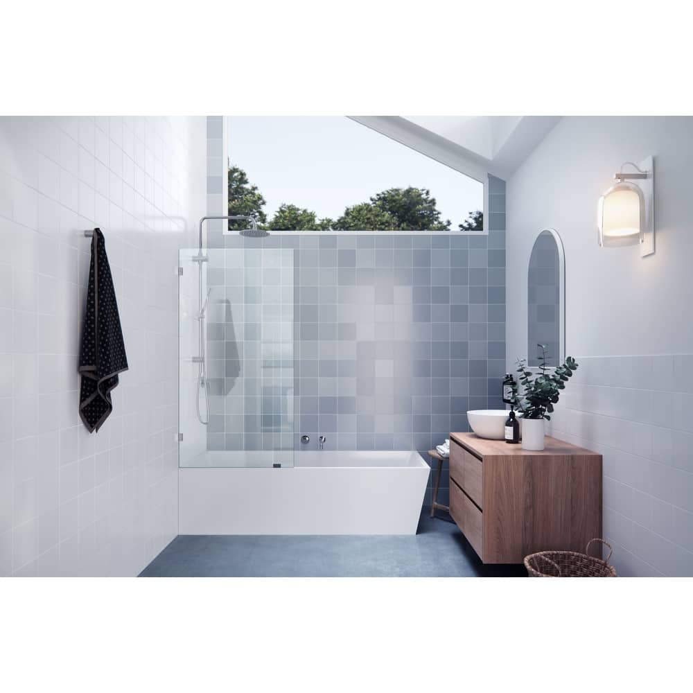 Glass Warehouse GW-BF-30 Vela 58-1/4" High x 30" Wide Shower Screen