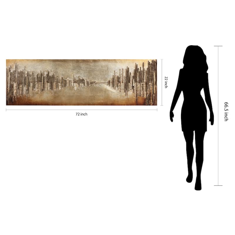 "Passages" Handed Embellished Rugged Wooden Wall Art