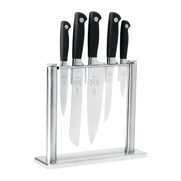 Mercer Culinary M20000 Genesis 6-Piece Forged Knife Block Set, Tempered Glass Block. Opens flyout.