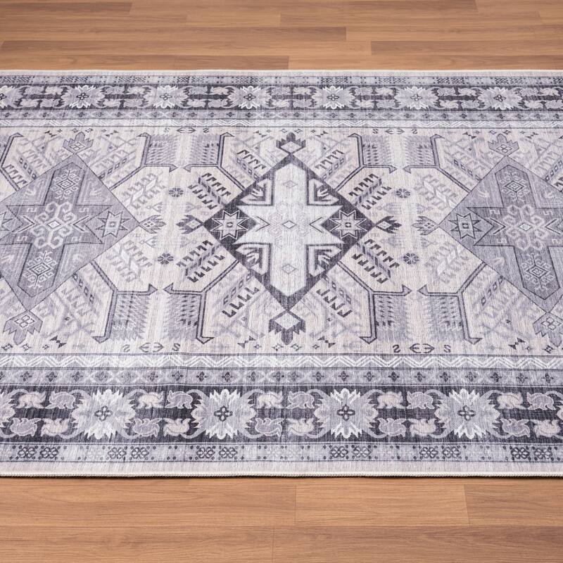 Abani Rugs Molana Collection MOL180A Vintage Grey Cream Area Rug