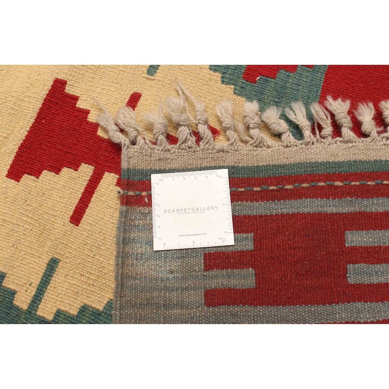 ECARPETGALLERY Flat-Weave Sivas Red Wool Kilim - 2'9 x 9'7