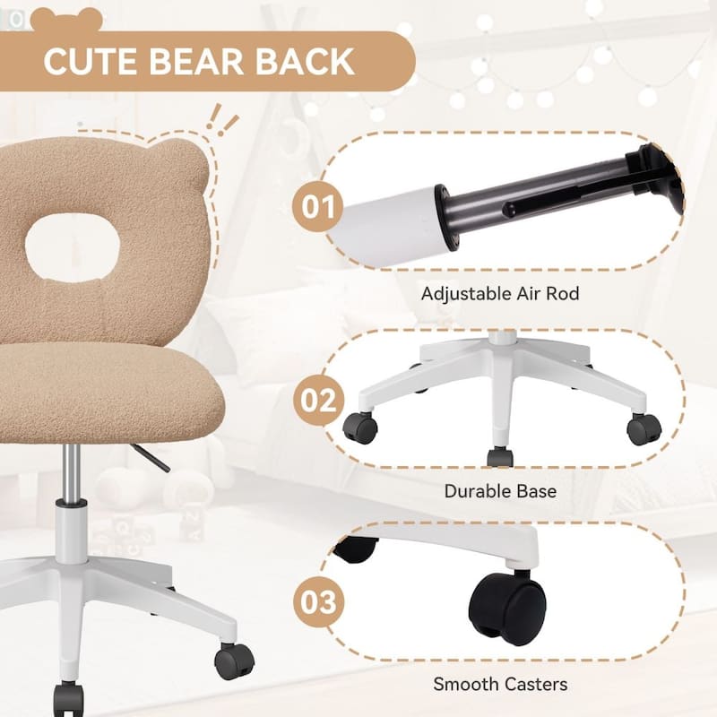 Teddy Fabric 360 Swivel Home Office Chair