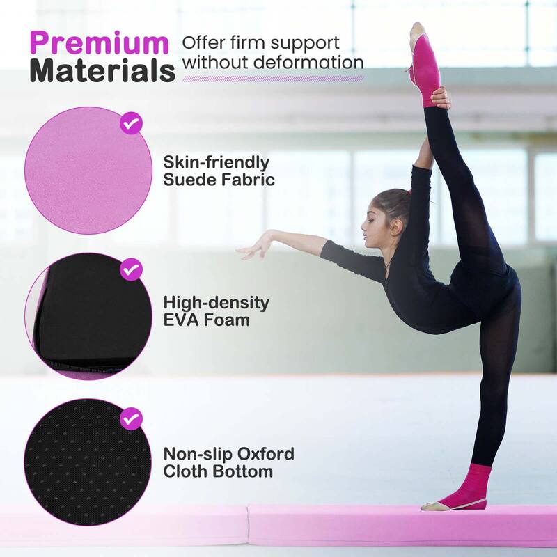 Costway 7 FT Folding Balance Beam Foam Floor Gymnastic Beam with - See Details