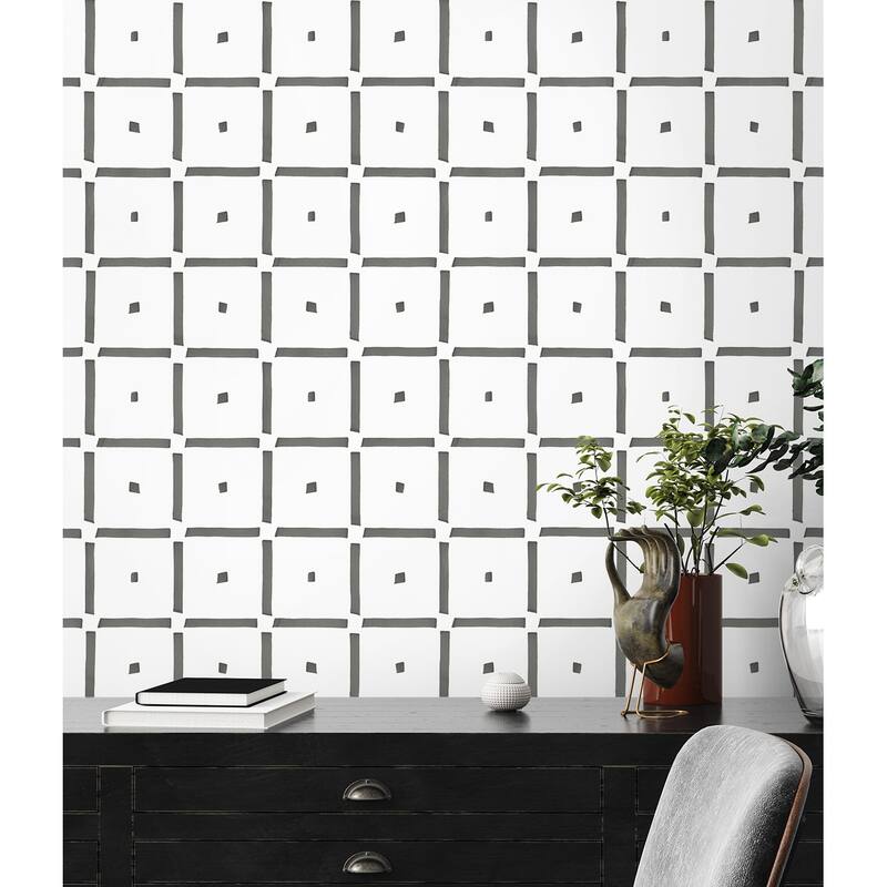 NextWall Check and Spot Peel and Stick Wallpaper