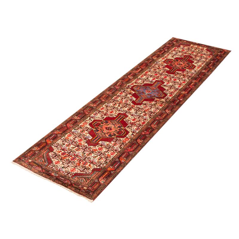ECARPETGALLERY Hand-knotted Konya Anatolian Cream Wool Rug - 2' 9" x 10'