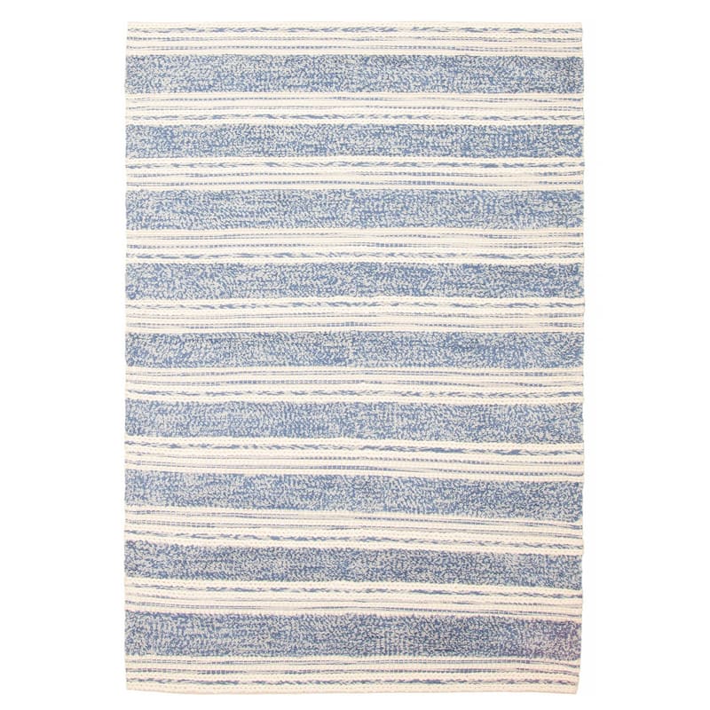 ECARPETGALLERY Braid weave Sienna Blue Wool Rug - 5'2 x 7'7 - Blue - 5'2 x 7'7