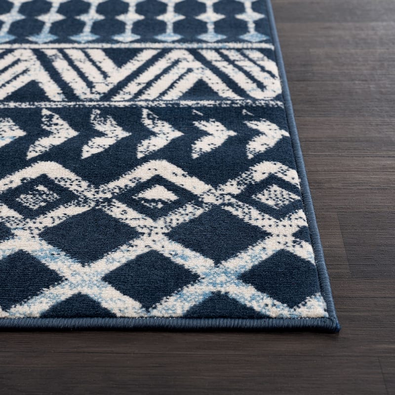 Beverly Rug Diamond Moroccan Bohemian Trellis Indoor Area Rug