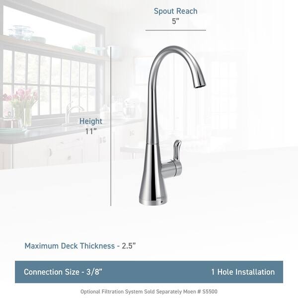 Shop Moen S5520 Sip 1 5 Gpm Single Hole Cold Water Dispenser